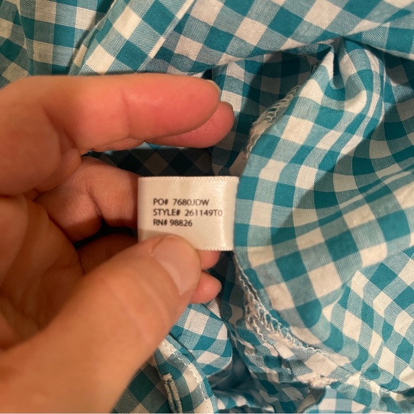 U.S. Polo Assn. Teal Checkered Shirt - Picture 6 of 6